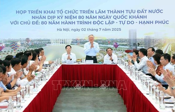 Chuẩn bị triển lãm thành tựu đất nước kỷ niệm 80 năm ngày Quốc khánh