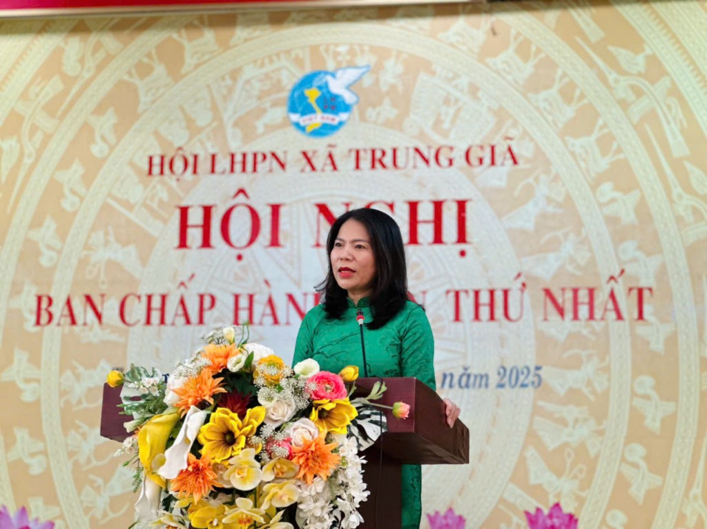 Xã Trung Giã kiện toàn tổ chức Hội Phụ nữ cấp cơ sở