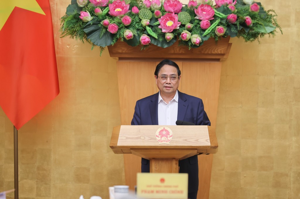 Kết luận Hội nghị Chính phủ với các địa phương đầu tiên sau khi thực hiện mô hình chính quyền địa phương 2 cấp, Thủ tướng Phạm Minh Chính đặc biệt nhấn mạnh yêu cầu “3 tăng tốc” để huy động tổng đầu tư toàn xã hội tăng từ 11-12% so với năm 2024 - Ảnh: VGP/Nhật Bắc