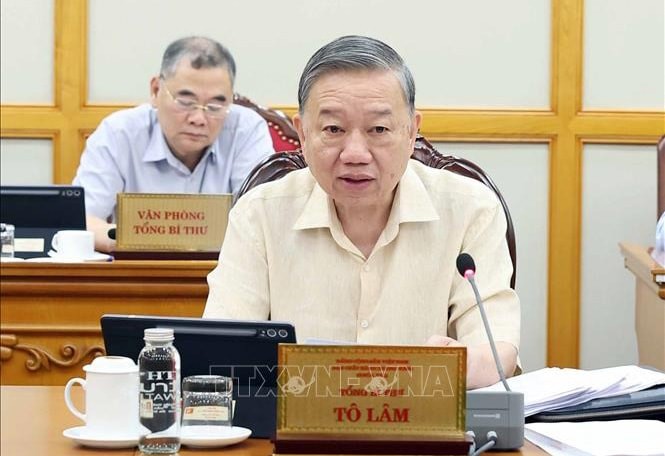Tổng Bí thư Tô Lâm phát biểu. Ảnh: Thống Nhất-TTXVN