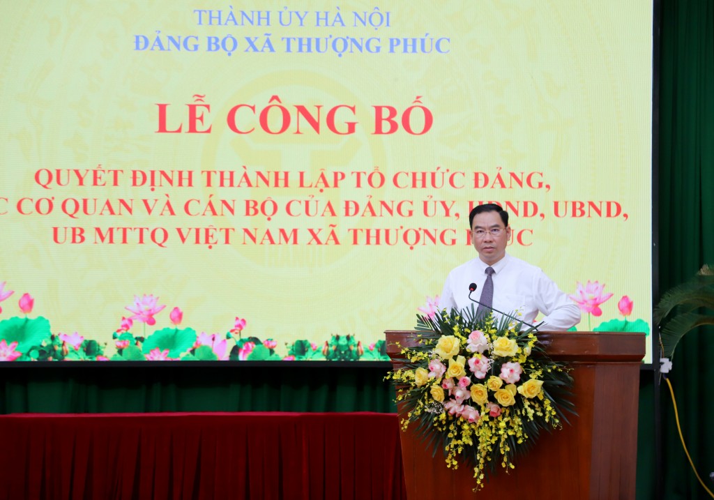 Sắp xếp bộ máy tại xã Thượng Phúc