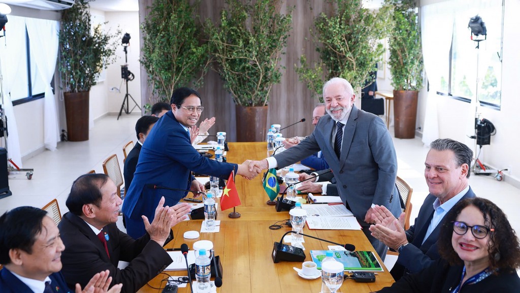 Thủ tướng Chính phủ đánh giá cao vai trò ngày càng cao của Brazil trong thúc đẩy các chương trình nghị sự toàn cầu - Ảnh: VGP/Nhật Bắc