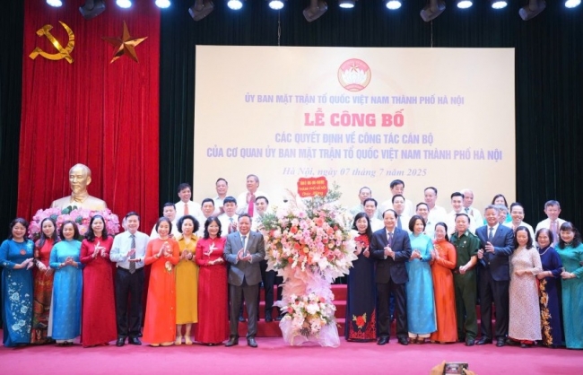 Cơ quan MTTQ TP Hà Nội gồm 10 ban, 16 đơn vị trực thuộc