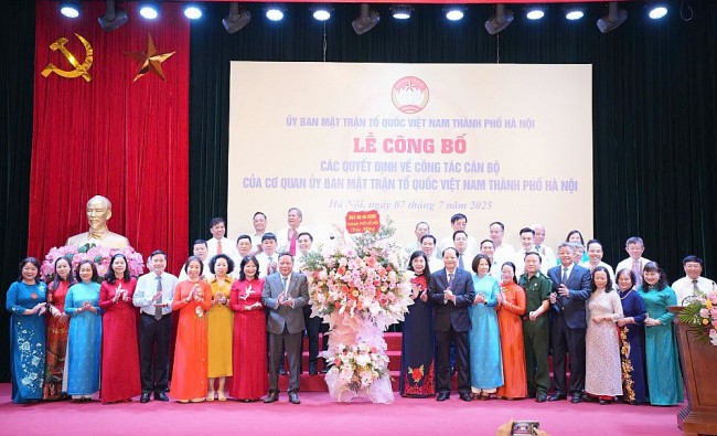 Cơ quan MTTQ TP Hà Nội gồm 10 ban, 16 đơn vị trực thuộc