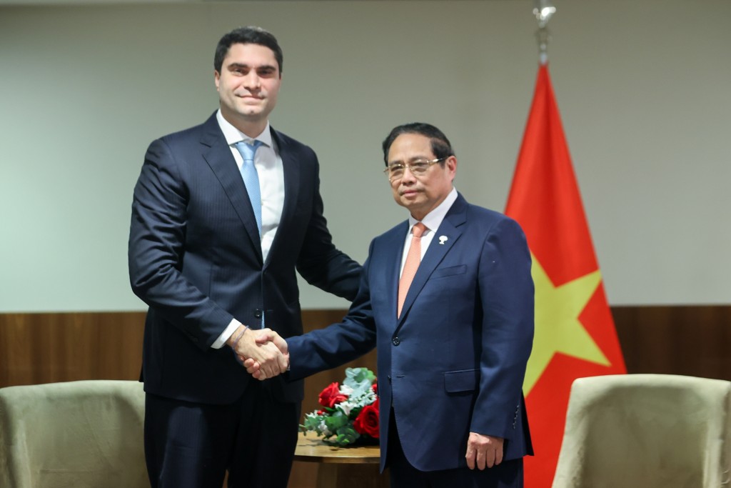 Thủ tướng Phạm Minh Chính làm việc với lãnh đạo Tập đoàn Vale - Ảnh: VGP/Nhật Bắc