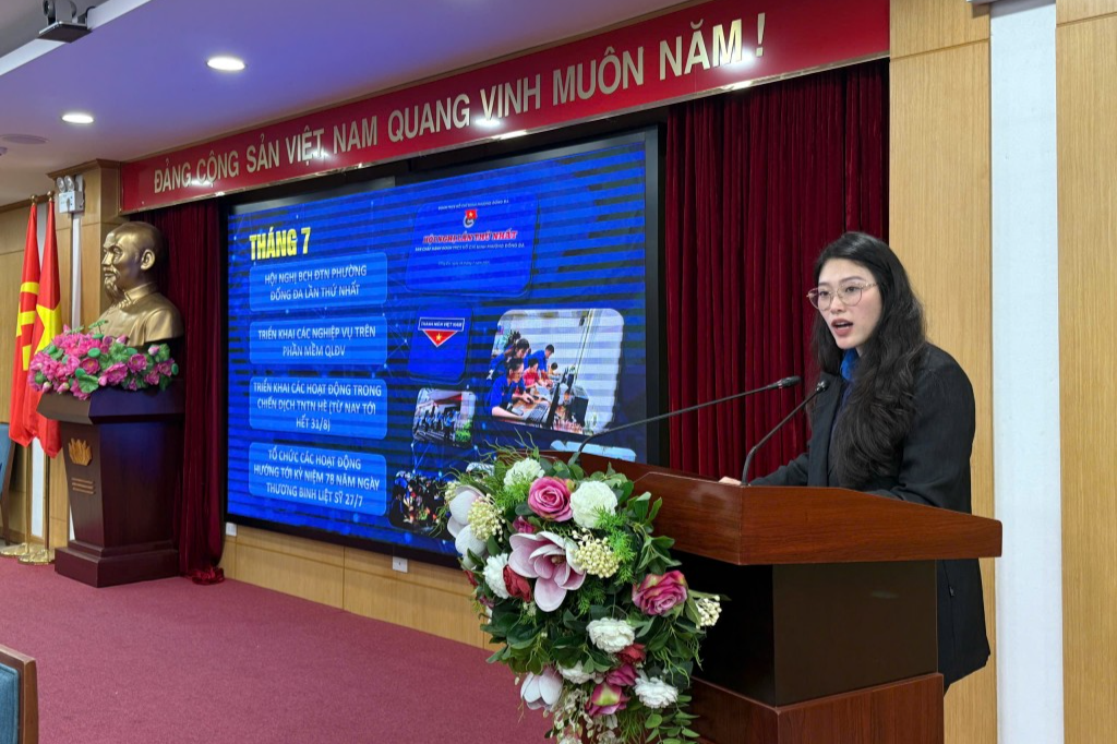 Bí thư Đoàn phường Đống Đa Nguyễn Mai Anh 