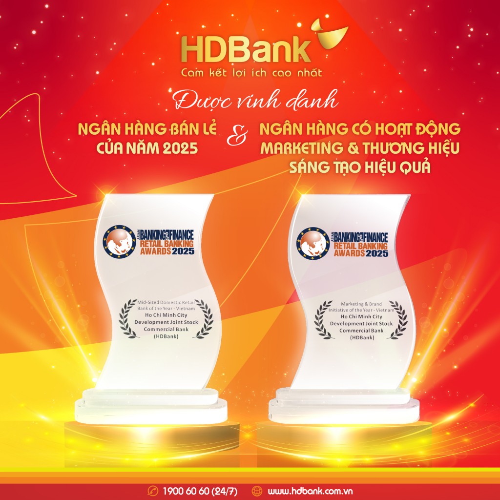 Hai giải thưởng quốc tế năm 2025 là những ghi nhận ý nghĩa trong hành trình 35 năm phát triển của HDBank
