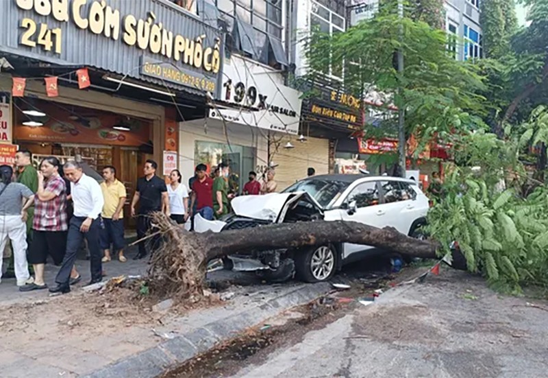 Điều tra vụ ô tô đâm liên hoàn trên phố Trần Đại Nghĩa