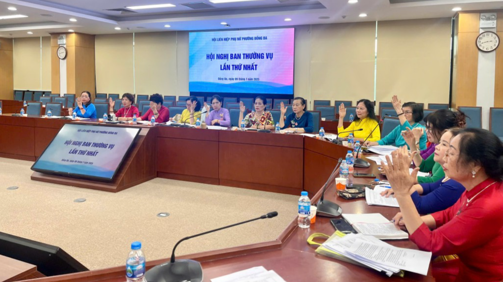Phụ nữ phường Đống Đa kiện toàn tổ chức Hội