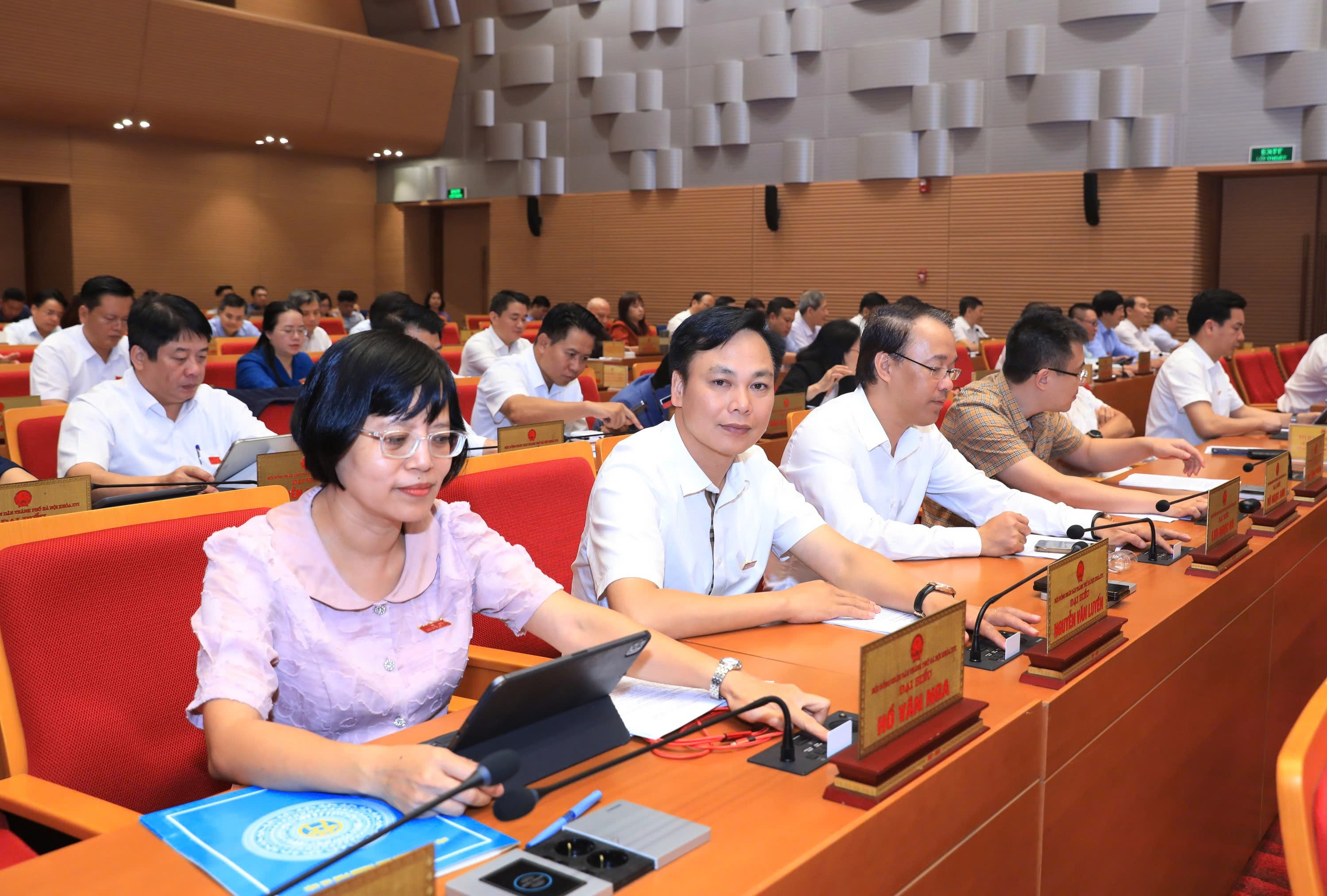 Các Đại biểu bấm nút thông qua Nghị quyết