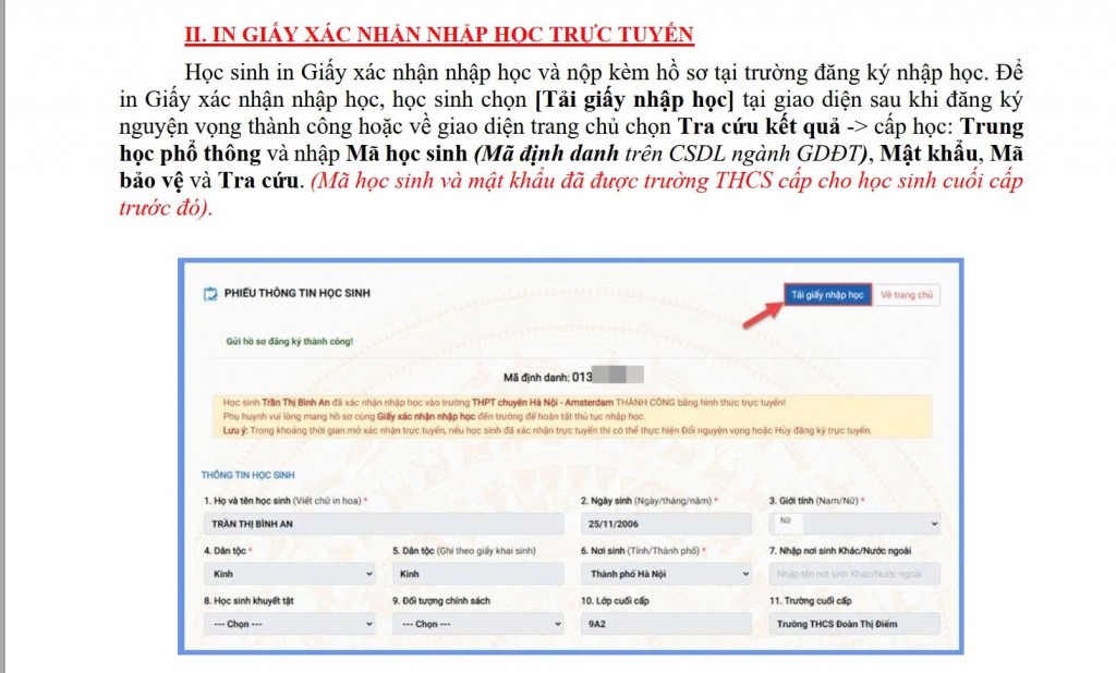 Từ 13h30 hôm nay, học sinh trúng tuyển lớp 10 Hà Nội xác nhận nhập học