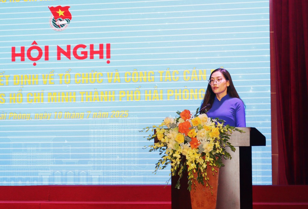 Đồng chí Nguyễn Thị Thuỷ giữ chức Bí thư Thành đoàn Hải Phòng