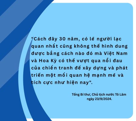 30 năm ngoại giao Việt Nam - Hoa Kỳ:  Vượt qua quá khứ, hướng tới tương lai bền vững