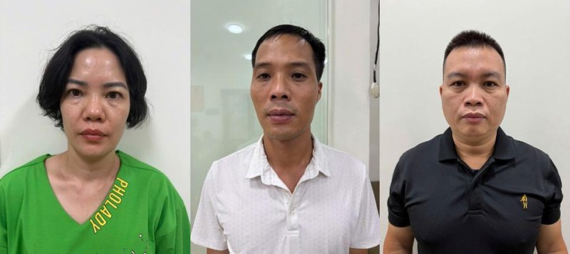 Các đối tượng bị tạm giữ