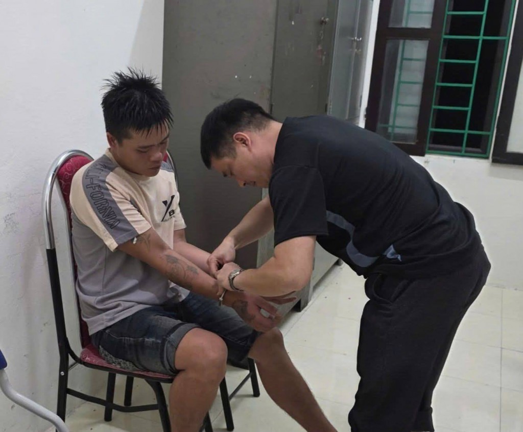 Đối tượng Cô Văn Háo tại cơ quan Công an