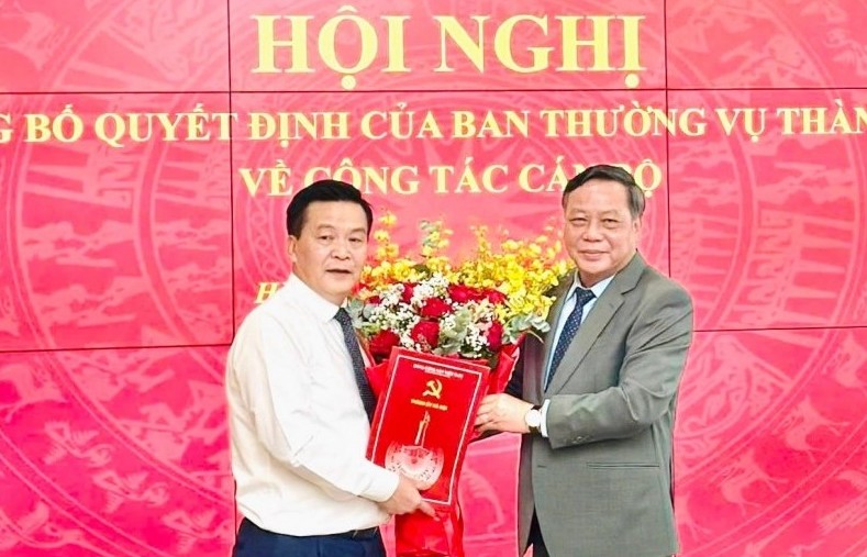 Đồng chí Lê Trung Kiên làm Phó Trưởng ban Tổ chức Thành ủy Hà Nội