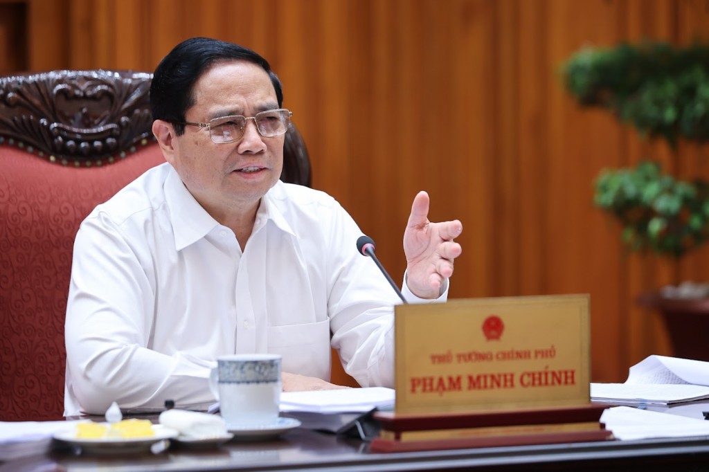 Thủ tướng Phạm Minh Chính chủ trì cuộc họp của Thường trực Chính phủ về một số nội dung chuẩn bị cho phiên họp Chính phủ chuyên đề xây dựng pháp luật tháng 7/2025 - Ảnh: VGP: Nhật Bắc