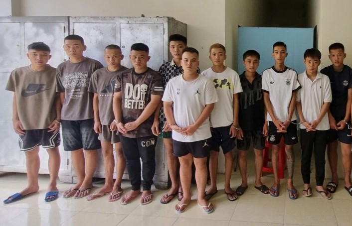 Thanh Hoá: Tạm giữ hình sự 14 đối tượng gây rối trật tự công cộng