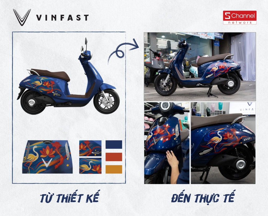 Ảnh thiết kế và thực tế của hai tác phẩm được trao giải Nhì cuộc thi “Bản sắc Việt”