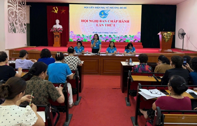 Phụ nữ phường Bồ Đề tổ chức Hội nghị Ban Chấp hành lần thứ nhất