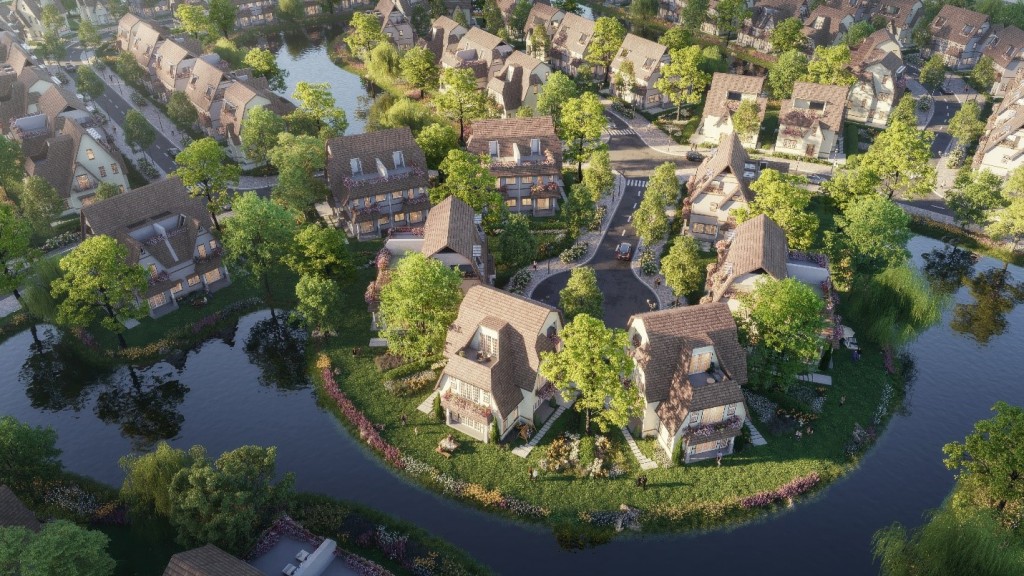 Đảo Châu Âu – Eco Central Park: Biệt thự compound định danh của nhà giàu xứ Nghệ