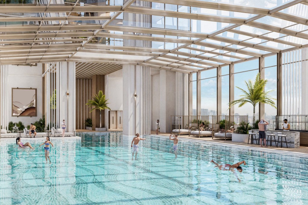 Sun Feliza Suites tích hợp bể bơi, gym – spa, lounge thư giãn… trong một tổng thể tiện ích khép kín. (Ảnh: Sun Property)