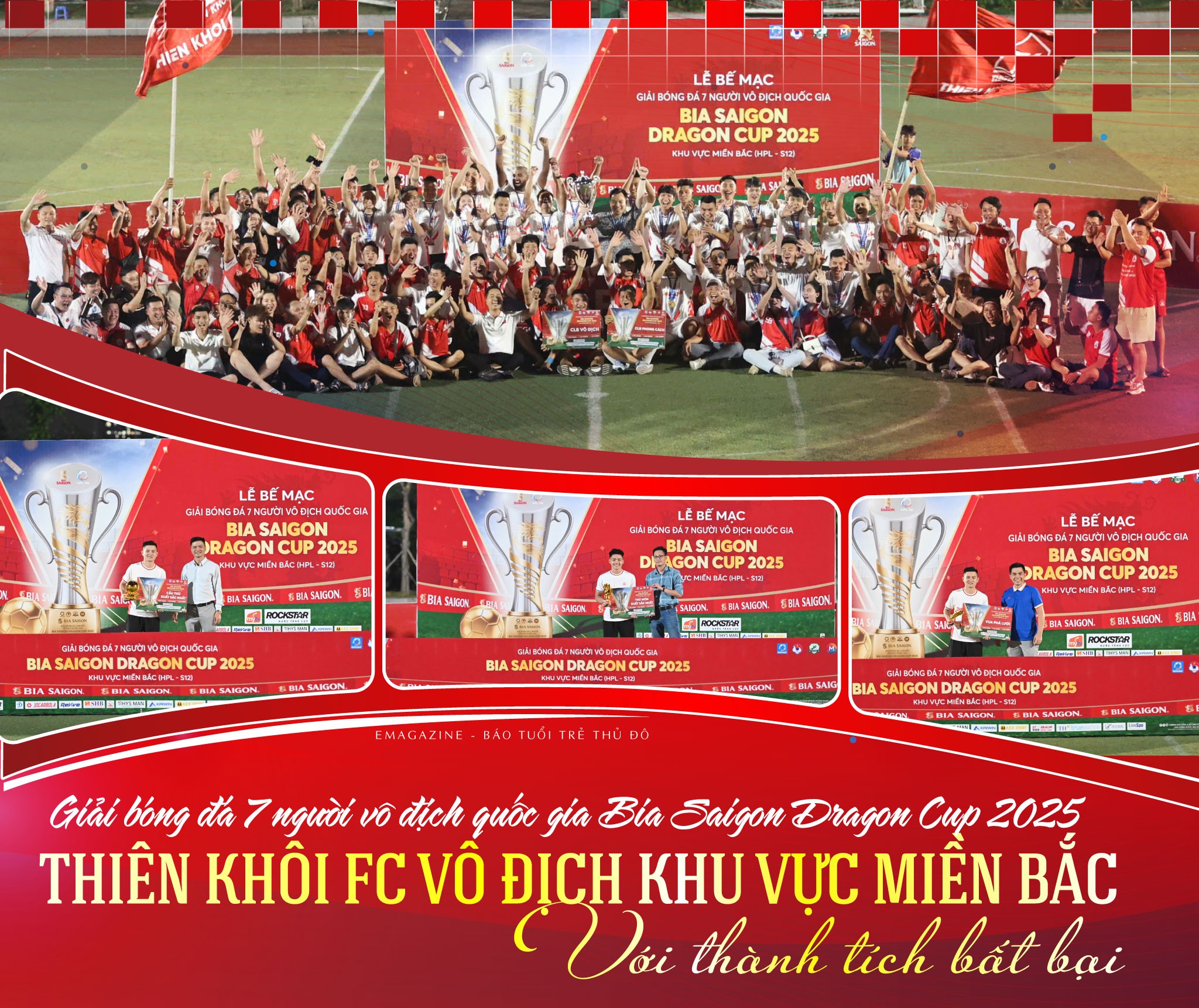 Thiên Khôi FC vô địch khu vực miền Bắc với thành tích bất bại Thiên Khôi FC vô địch khu vực miền Bắc với thành tích bất bại
