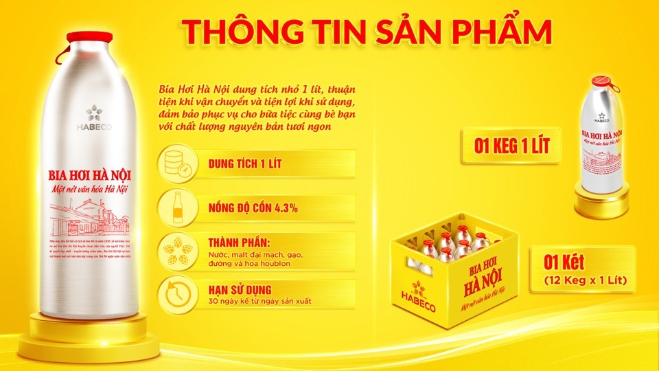 Bia Hơi Hà Nội ra mắt sản phẩm mới - KEG 1L: Khẳng định vị thế Thương hiệu quốc gia