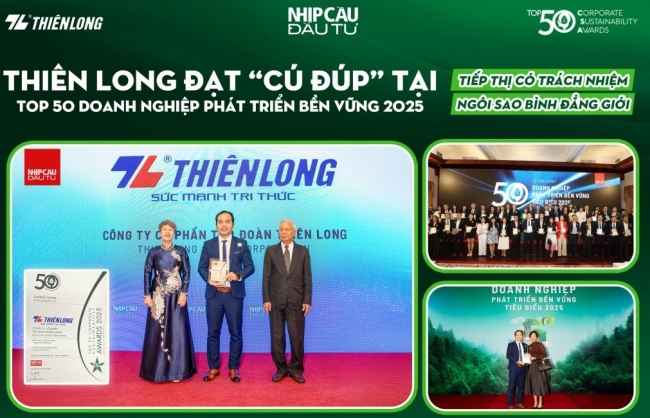 Thiên Long - Top 50 doanh nghiệp phát triển bền vững 2025