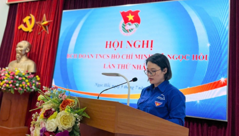 Chị Phạm Phương Thảo, Phó Chủ tịch Ủy ban Mặt trận Tổ quốc xã, Bí thư Đoàn xã Ngọc Hồi (Hà Nội)