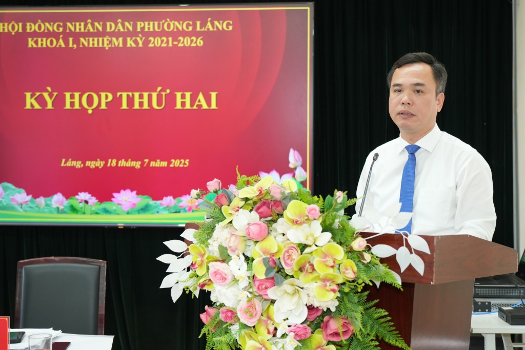 Đồng chí Nguyễn Hồng Dân - Bí thư Đảng ủy, Chủ tịch HĐND phường Láng