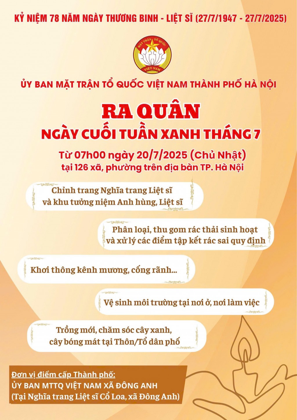 126 xã, phường đồng loạt ra quân “Ngày cuối tuần xanh”