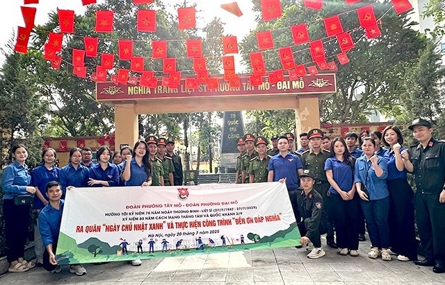Tuổi trẻ phường Tây Mỗ, Đại Mỗ hưởng ứng Ngày “Chủ nhật xanh”