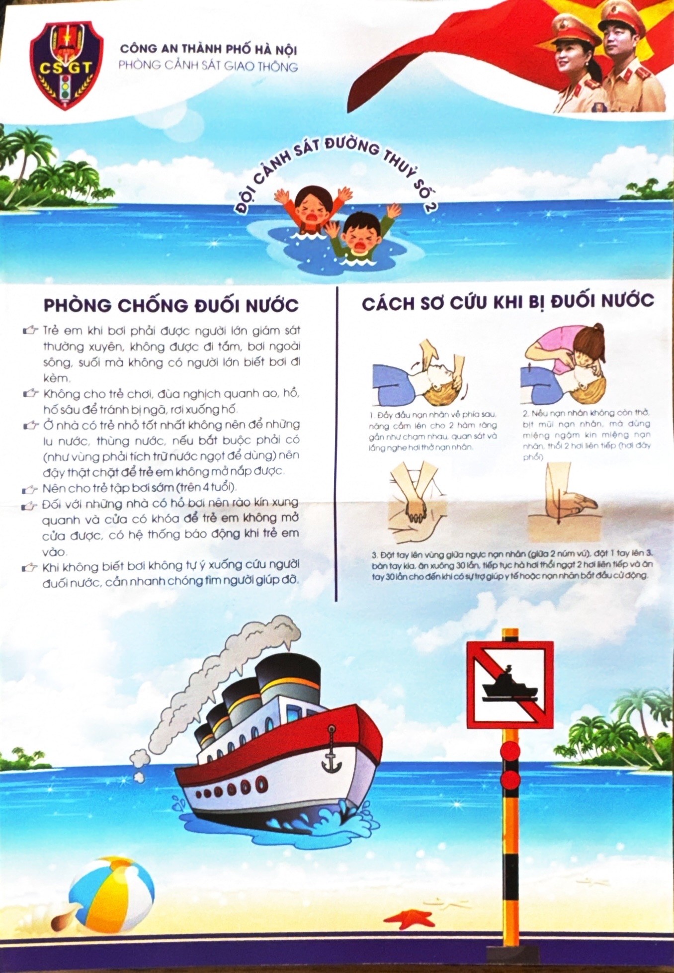 Tuyên truyền người dân ven sông Hồng phòng chống bão số 3