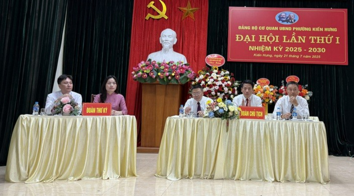 Đại hội lần thứ Nhất Đảng bộ cơ quan UBND phường Kiến Hưng