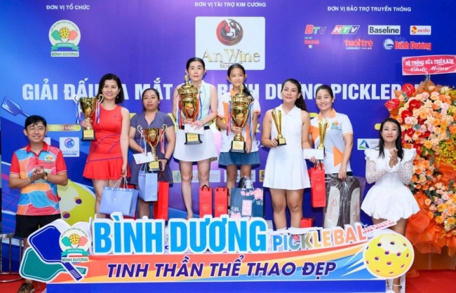 Bình Dương: Sôi động giải Pickleball tranh cúp An Wine & More