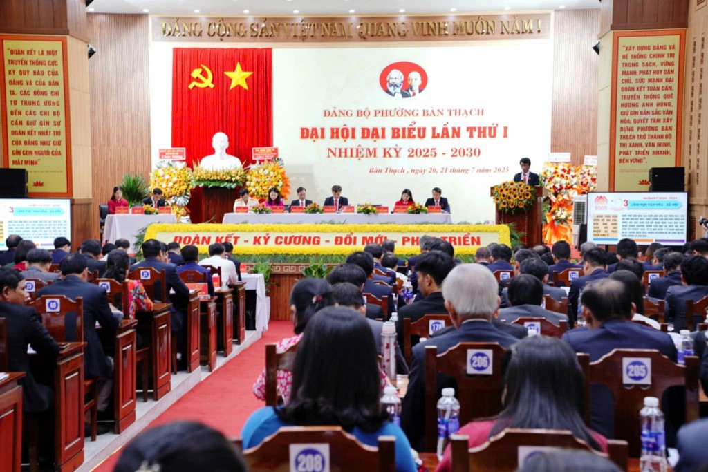 Đại hội đại biểu Đảng bộ lần thứ I, nhiệm kỳ 2025-2030 tại phường Bàn Thạch