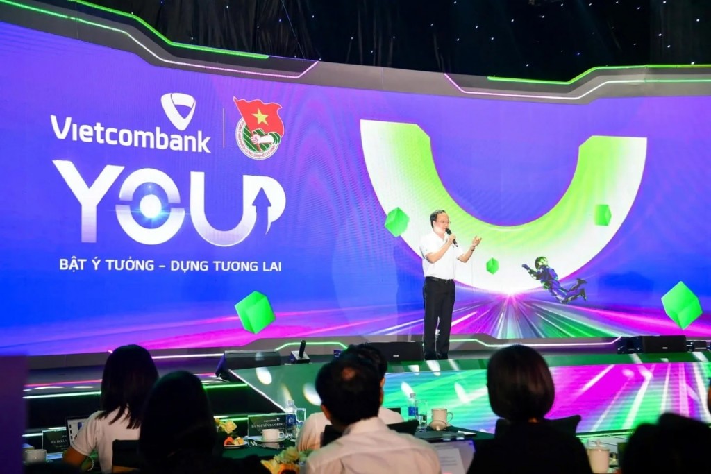 Lê Quang Vinh - Phó Bí thư Đảng ủy, Tổng Giám đốc Vietcombank phát biểu chỉ đạo tại Ngày hội