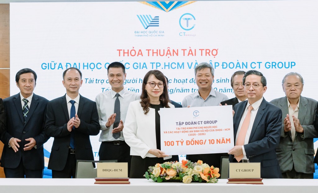 CT Group tài trợ cho người học và các hoạt động an sinh xã hội của ĐHQG-HCM 