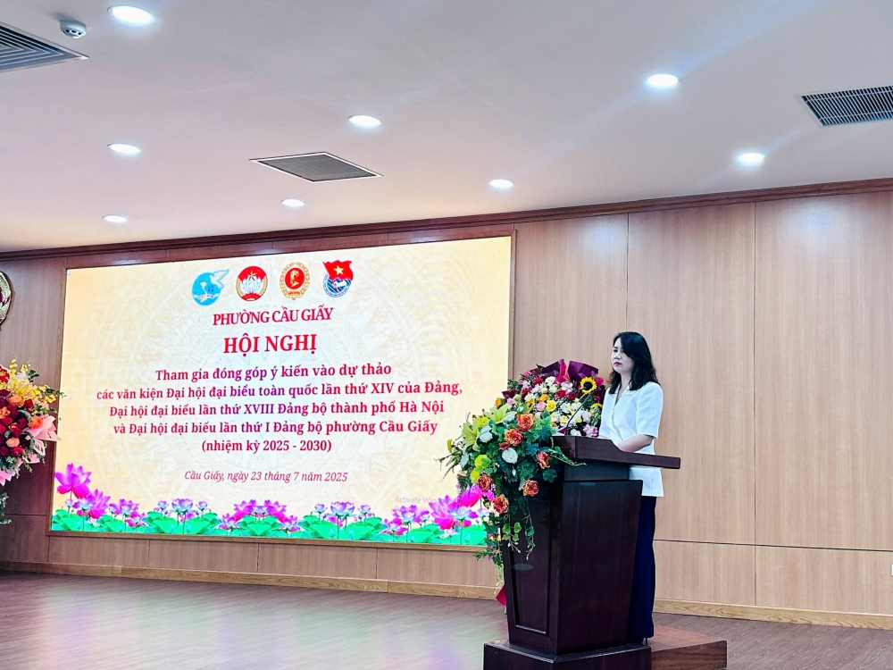 Cầu Giấy: Tổ chức đóng góp ý kiến vào dự thảo văn kiện Đại hội Đảng các cấp