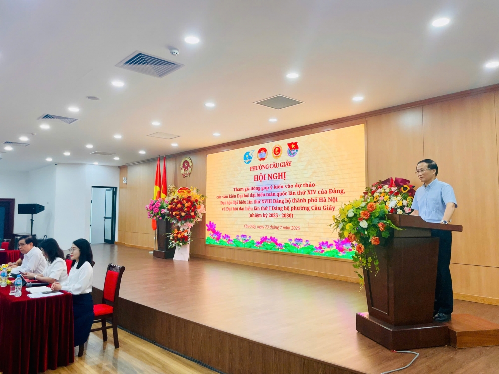 Cầu Giấy: Tổ chức đóng góp ý kiến vào dự thảo văn kiện Đại hội Đảng các cấp