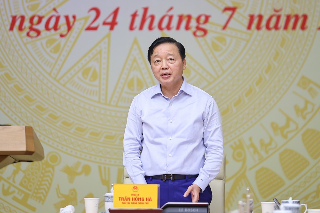 Phó Thủ tướng Trần Hồng Hà phát biểu tại phiên họp - Ảnh: VGP/Nhật Bắc