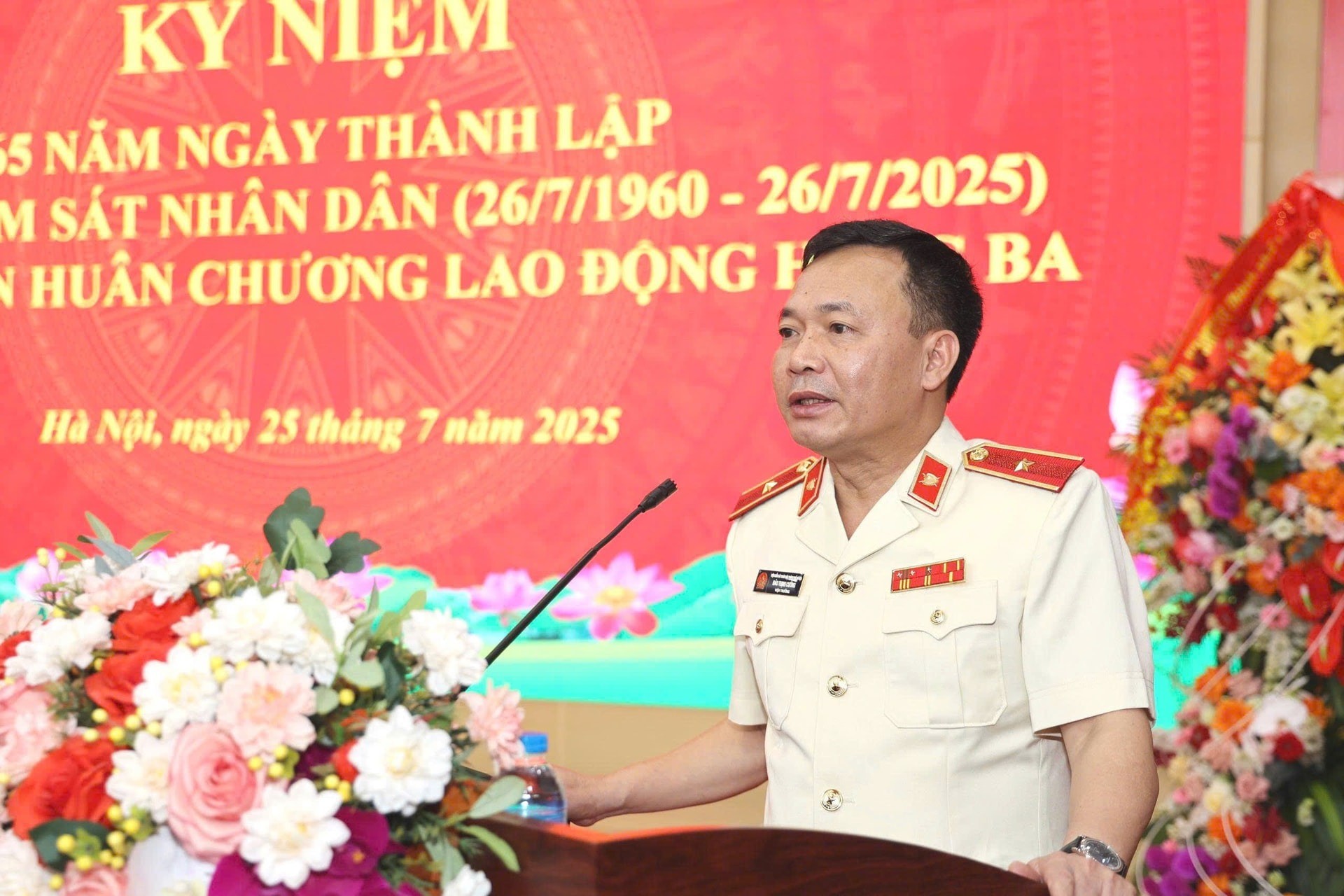 Bí thư Đảng ủy, Viện trưởng VKSND thành phố Hà Nội Đào Thịnh Cường phát biểu tại lễ Kỷ niệm