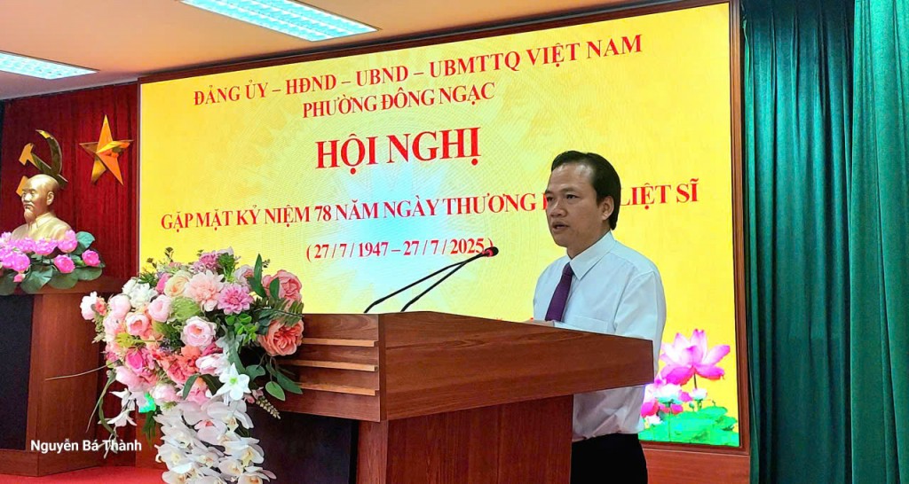  đồng chí Ngô Văn Nam - Bí thư Đảng ủy, Chủ tịch HĐND phường Đông Ngạc