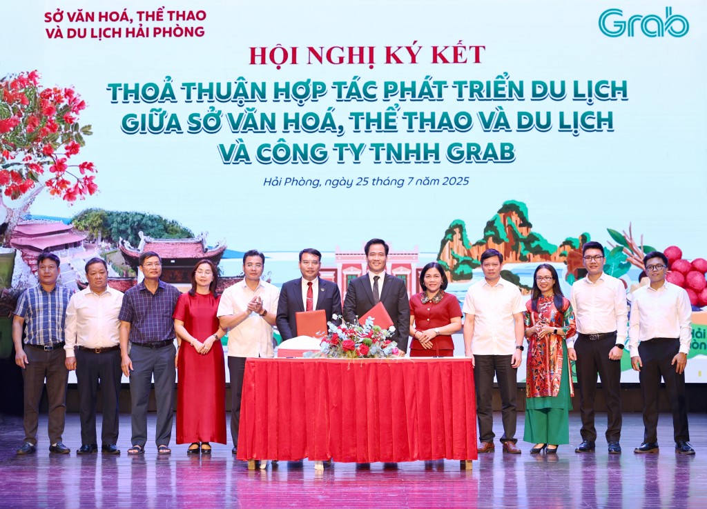 Sở Văn hoá, Thể thao và Du lịch Hải Phòng và Grab Việt Nam ký biên bản thỏa thuận hợp tác (2)