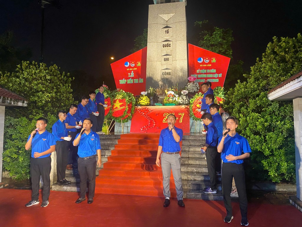 Tuổi trẻ xã Gia Lâm thắp sáng ngọn lửa tri ân
