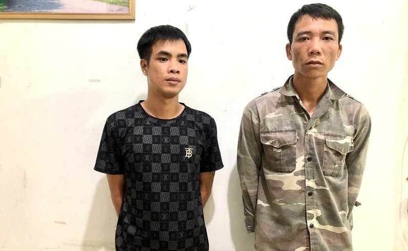 Đối tượng Chu Văn Đô (bên trái) và Lương Văn Hải (bên phải)