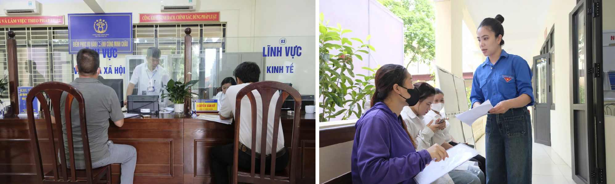 Với sức trẻ và sự nhiệt huyết, các đoàn viên, thanh niên tại xã đảo Minh Châu đã tích cực hỗ trợ, tư vấn và giúp đỡ người dân được xử lý nhanh các thủ tục hành chính, tạo không khí đầy hứng khởi và năng suất cho bộ máy chính quyền và Nhân dân xã đảo đặc biệt của Thủ đô