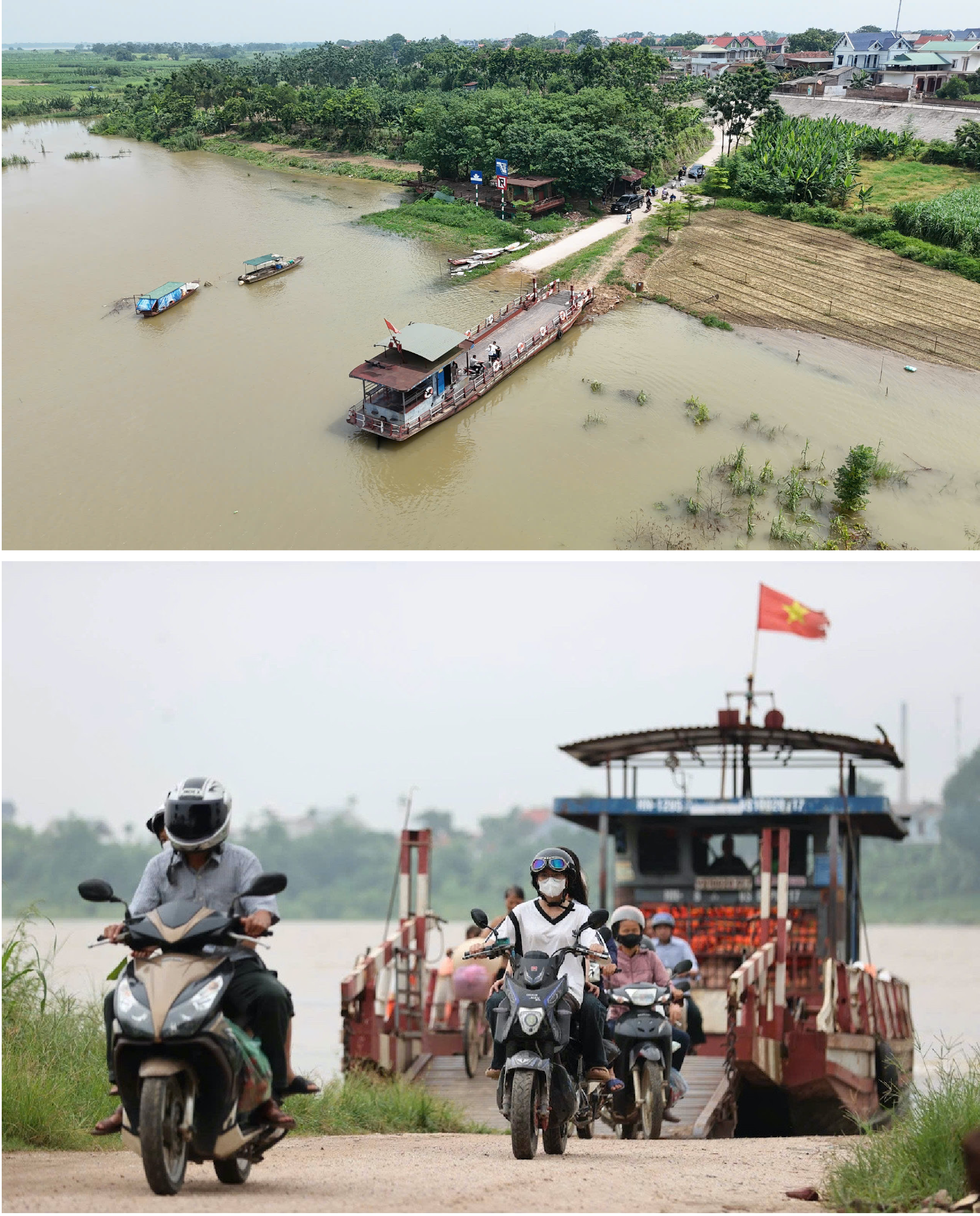 Việc đi đò trở thành thói quen thường ngày trong hành trình công tác của cán bộ, công chức xã Minh Châu