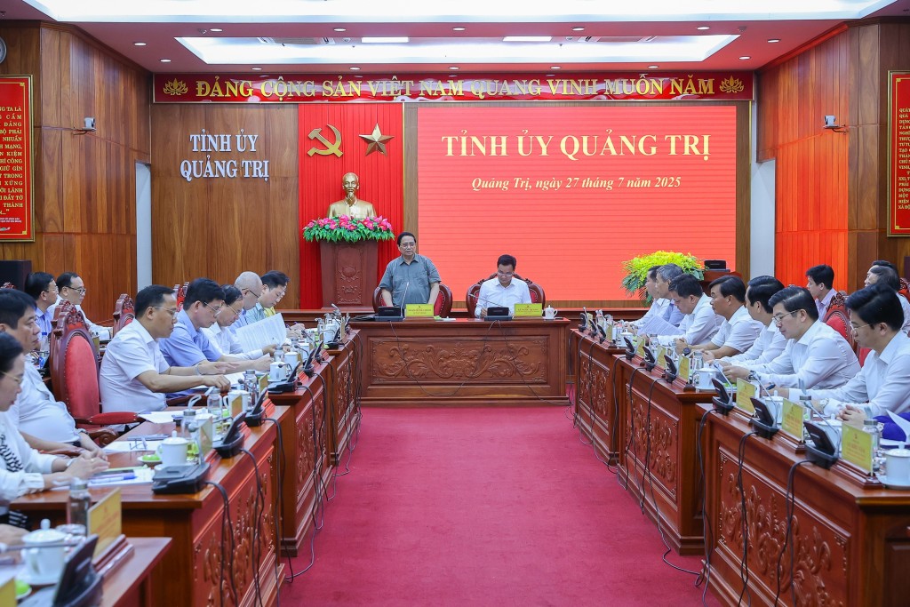 Thủ tướng đề nghị Quảng Trị tập trung vào 10 nhóm nhiệm vụ, giải pháp chủ yếu - Ảnh: VGP/Nhật Bắc